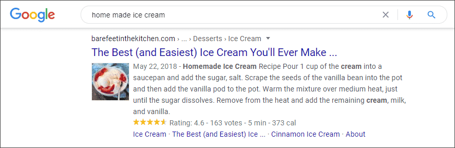 Google Rich Snippets SERPs search engine results page